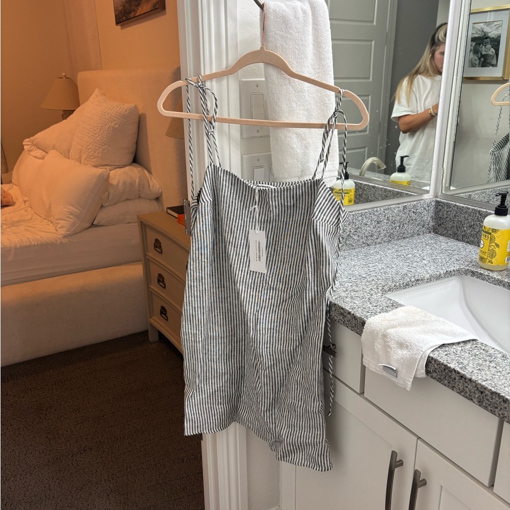 Reformation Aubree linen mini dress